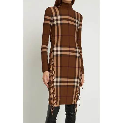 Check Stretch Side-Tie Dress - Burberry - Modalova