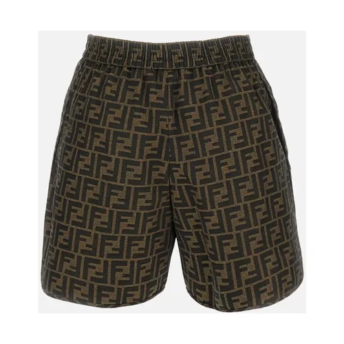 FF Logo Cotton-blend Shorts - Fendi - Modalova