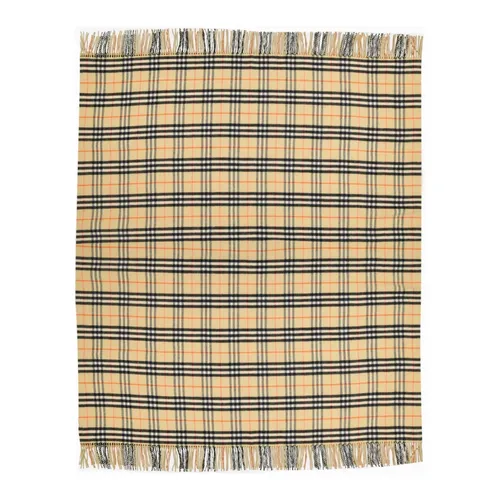Check Wool and Cashmere Blanket - Burberry - Modalova
