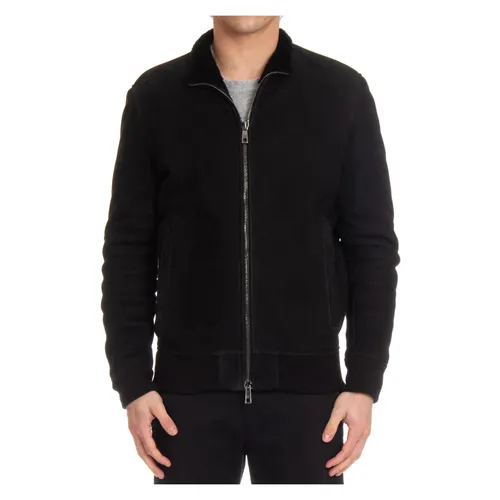 Italian Crafted Black Full Zip Jacket - Giorgio Brato - Modalova