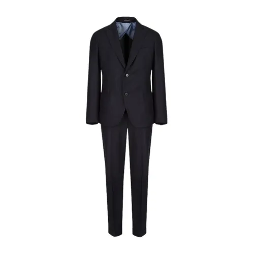 Slim Fit Single Breasted Wool Suit - Emporio Armani - Modalova