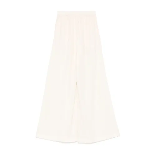 White Elasticated Waistband Trousers with Pockets - Gianluca Capannolo - Modalova