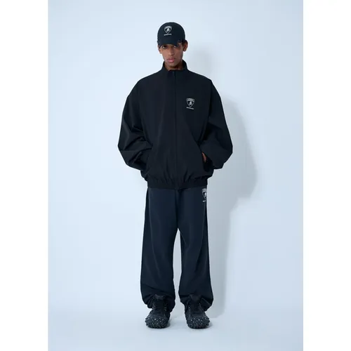Zip-Up Jacket with Logo Motifs - Balenciaga - Modalova