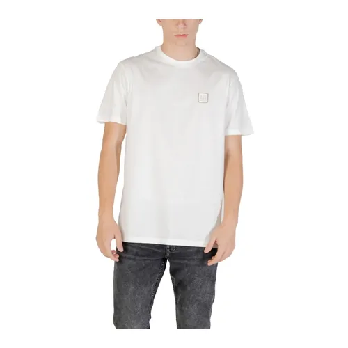 Basic Tee with Logo Patch - Armani Exchange - Modalova