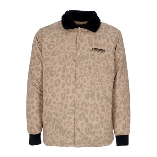 Spotted Button Down Jacket Tan - Ripndip - Modalova