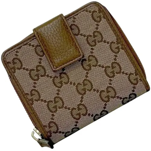 Pre-owned Vintage Canvas Wallet - Gucci Vintage - Modalova