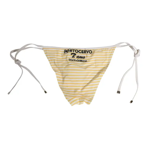 Tie Side Logo Bikini Bottom - Dolce & Gabbana - Modalova
