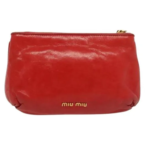 Pre-owned Leather Pouch - Miu Miu Pre-owned - Modalova