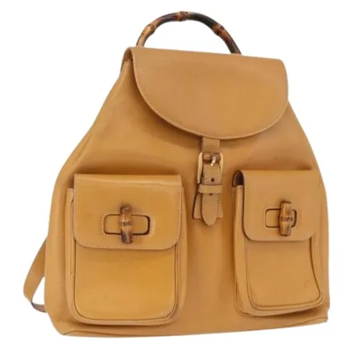 Pre-owned Leather Backpack - Gucci Vintage - Modalova