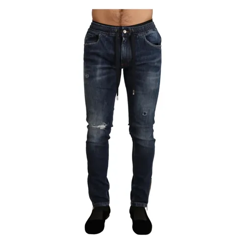 Tattered Skinny Denim Jeans - Dolce & Gabbana - Modalova