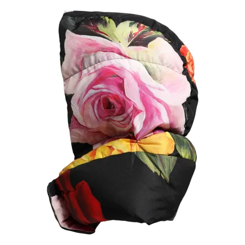 Black Floral Print Head Wrap Hat - Dolce & Gabbana - Modalova