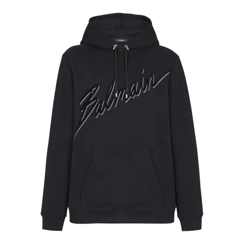 Sudadera con Letras Afelpadas - Balmain - Modalova