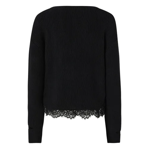 Casual Black Wool Blend Sweatshirt - Pinko - Modalova