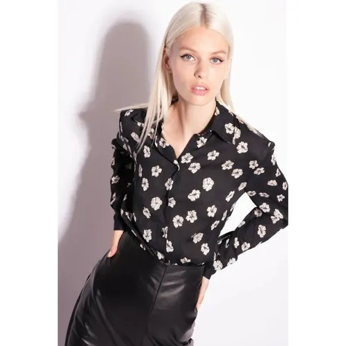 Patterned Jacquard Long-Sleeve Shirt - Pinko - Modalova