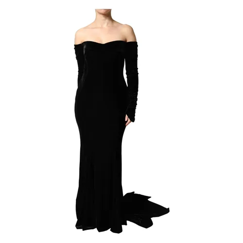 Off Shoulder Bodycon Long Gown - Dolce & Gabbana - Modalova