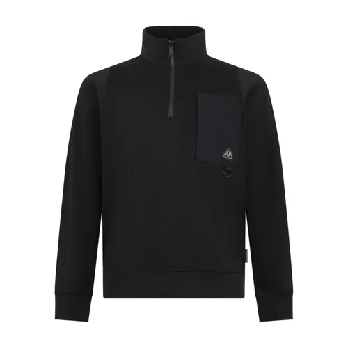 Black 1/4 Zip Sweatshirt - Moose Knuckles - Modalova