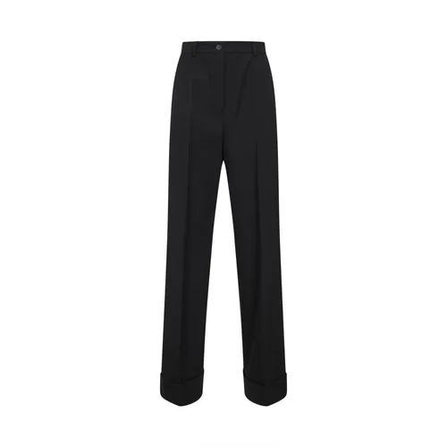 Wool Gabardine Trousers - Dolce & Gabbana - Modalova