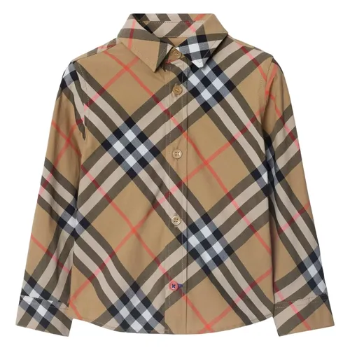 Check Shirt in Beige - Burberry - Modalova