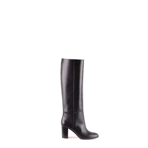 Grey Leather Boots with Wide Heel - Dsquared2 - Modalova