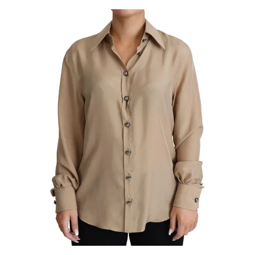Collared Silk Shirt - Dolce & Gabbana - Modalova