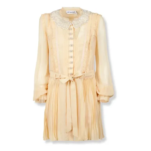 Pleated Georgette Mini Dress - Self Portrait - Modalova