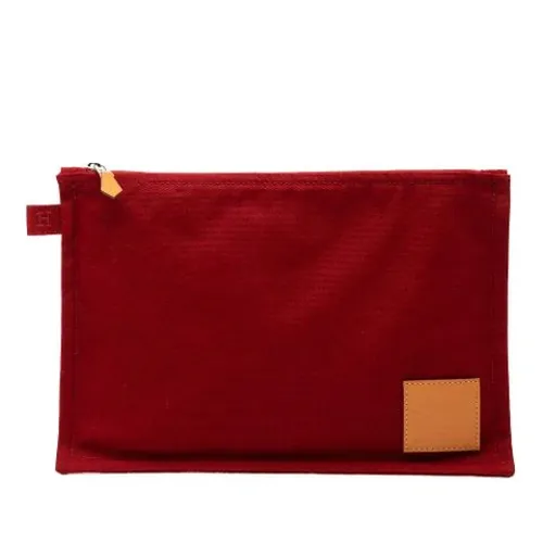 Pre-owned Canvas Pouch - Hermès Vintage - Modalova