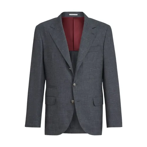 Blazer with metal buttons - Brunello Cucinelli - Modalova