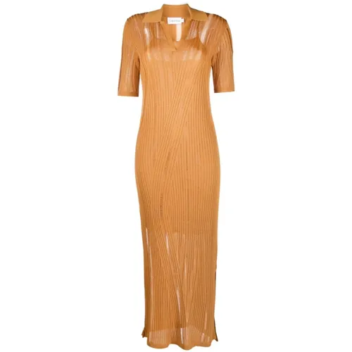 Texture Stitch Maxi Dress - Calvin Klein - Modalova