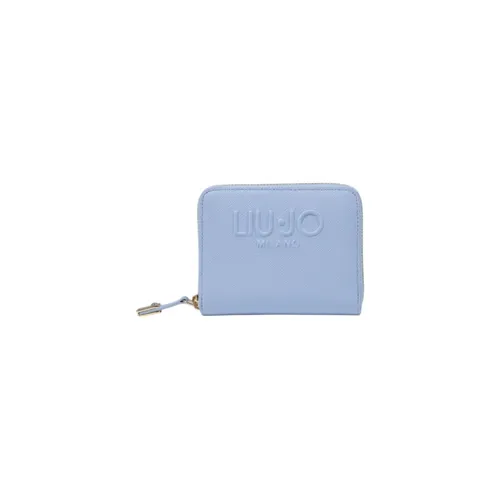 Blue Zip Around Wallet Embossed Logo - Liu Jo - Modalova