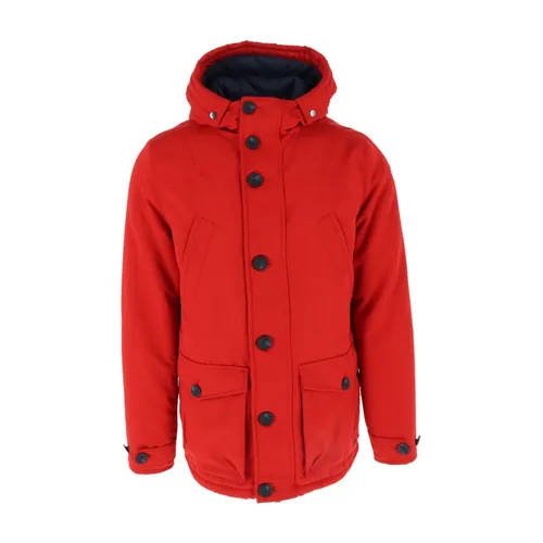 Red Hooded Jacket Zip Button Fall/Winter - North Sails - Modalova