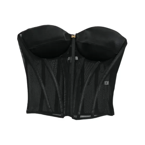 Mesh Corset Top - Elisabetta Franchi - Modalova