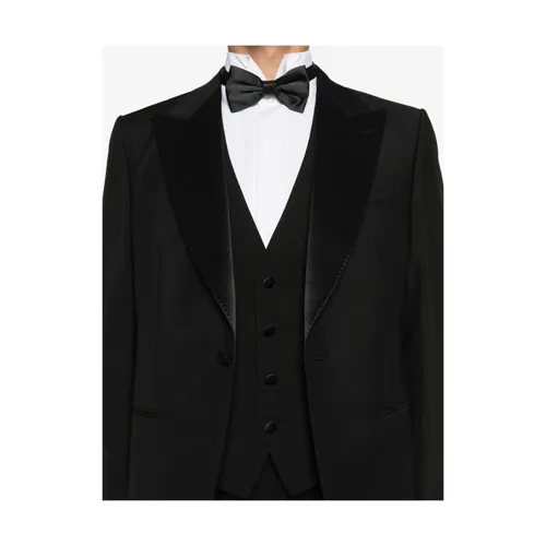 Black Shawl Lapel Waistcoat Set - Caruso - Modalova