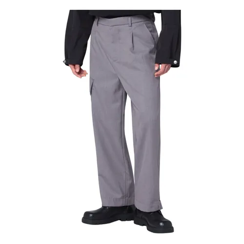 Grey Wool Blend Trousers - Oamc - Modalova