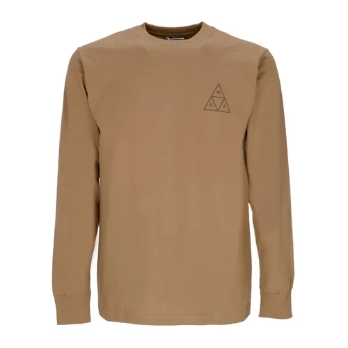 Triangle Long Sleeve Tee Camel - HUF - Modalova