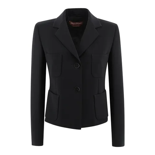 Blue Box Jacket with Patch Pockets - Max Mara Studio - Modalova