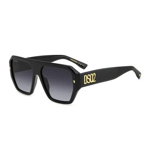 Bold Flat-Top Sunglasses with Maple Leaves - Dsquared2 - Modalova