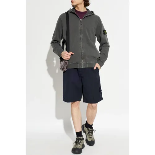 Shorts with logo patch - Stone Island - Modalova