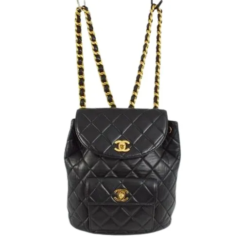 Pre-owned Vintage Leather Backpack - Chanel Vintage - Modalova