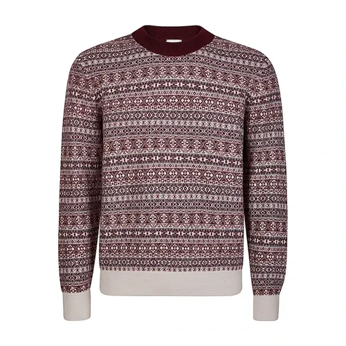 Jacquard Wool Crewneck Sweater - Eleventy - Modalova