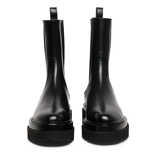 Stylish Leather Combat Boots - Santoni - Modalova