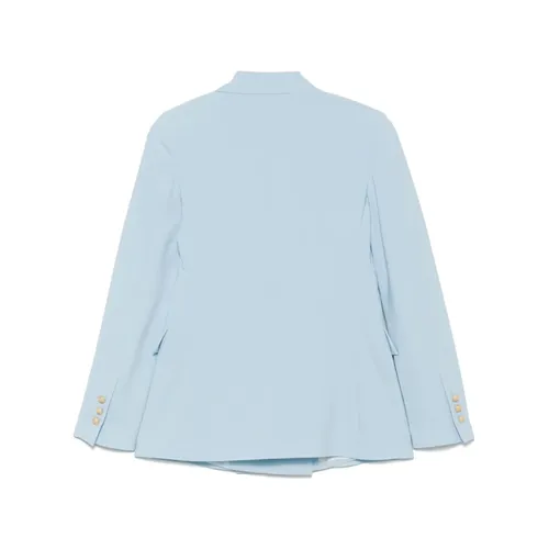 Sky Blue Double-Breasted Blazer - D.Exterior - Modalova