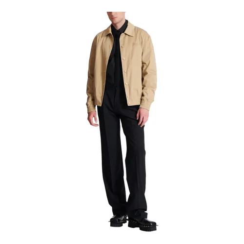 Cotton Canvas Bomber Jacket - Balmain - Modalova