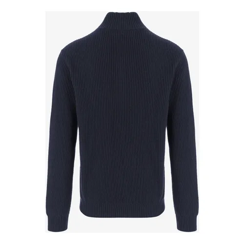 Navy Wool Blend Turtleneck Sweater - Woolrich - Modalova