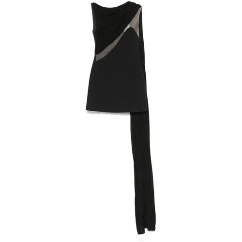 Black Tulle Minidress for Women - David Koma - Modalova