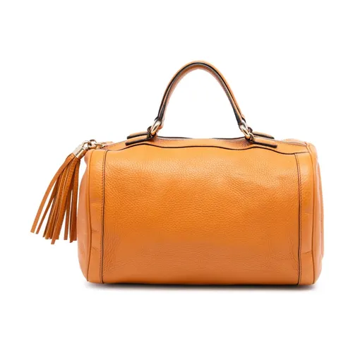 Pre-owned Leather Barrel Bag - Gucci Vintage - Modalova