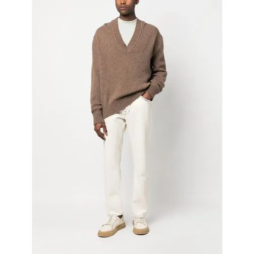 Bleached Effect Straight Leg Jeans - Haikure - Modalova