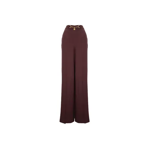 Gold Detail Zipper Hook Trousers - Elisabetta Franchi - Modalova