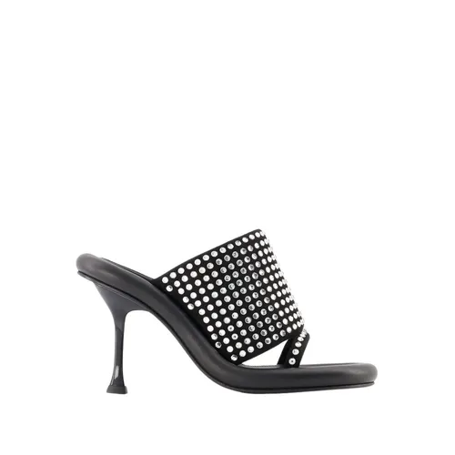 Crystal Mules - Black Leather - JW Anderson - Modalova