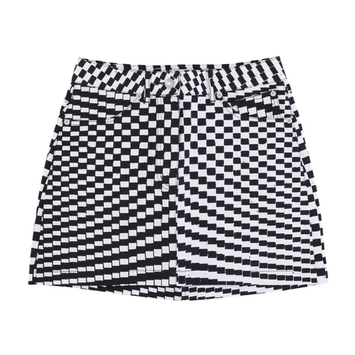 Black Multi Mini Skirt with Pockets - Obey - Modalova