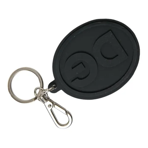 Elegant Black Silver Logo Keychain - Dolce & Gabbana - Modalova